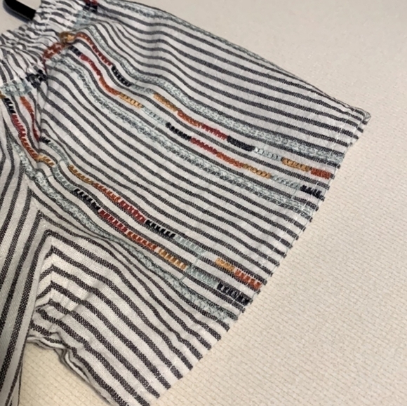 Knox Rose Womens Linen Off the Shoulder Stripped Mini Dress Size XS - Picture 6 of 7